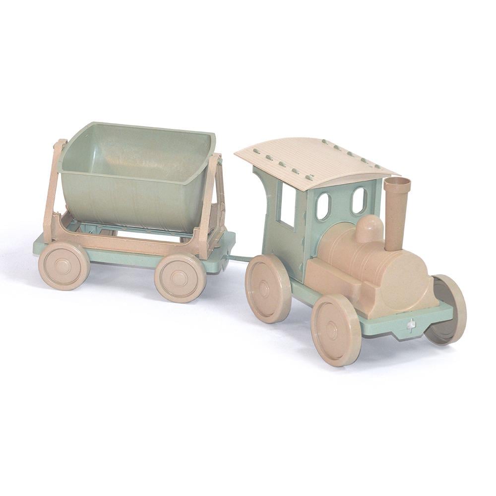 Іграшковий потяг Doloni Toys для пісочниці 1 причеп 57х22х20 см Зелений (013115/01eco)