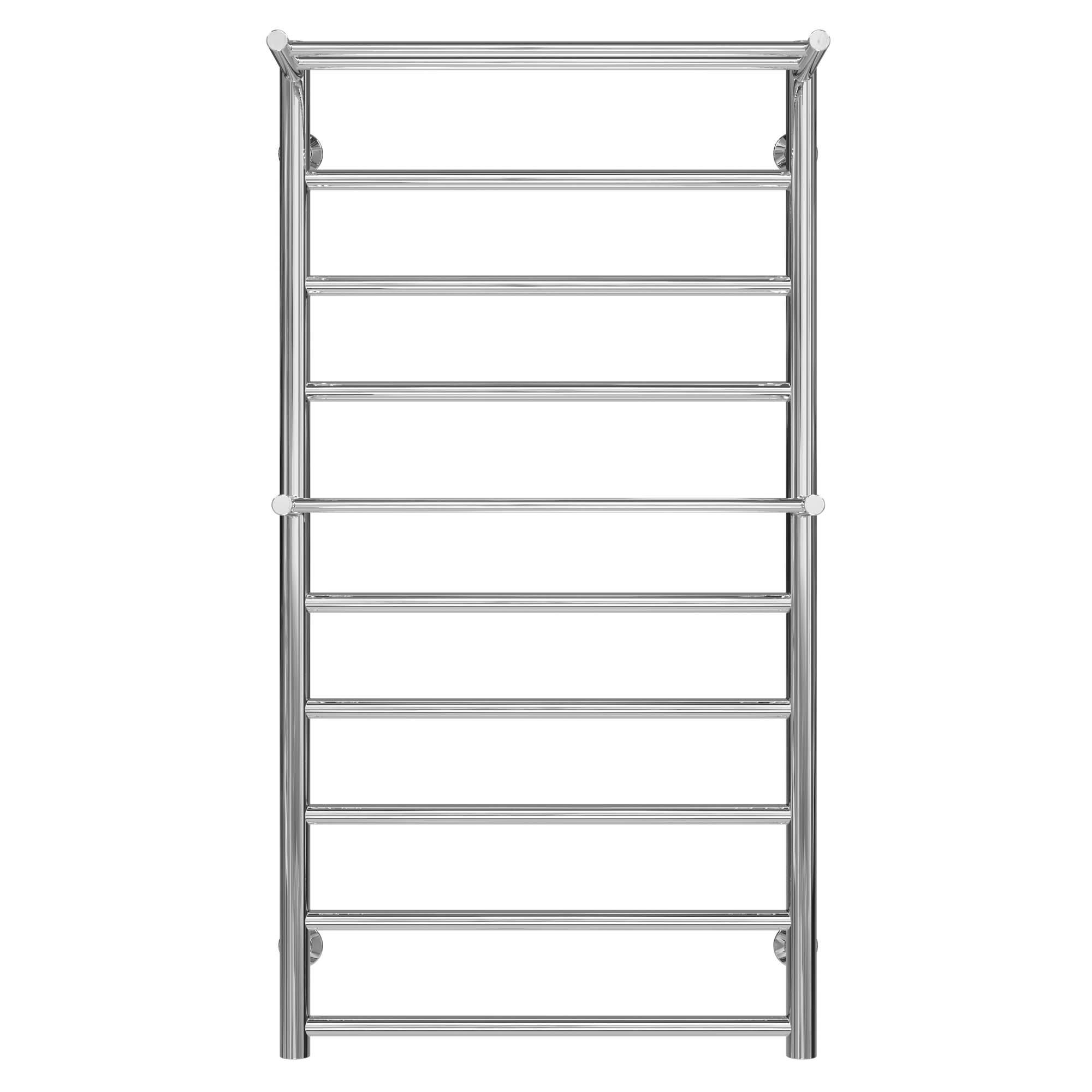 Полотенцесушитель водяной Deffi Терма Плюс П10 нижнее подключение нержавеющая сталь 500х1000 мм Хром (C.TA.100.50.10.C.A)