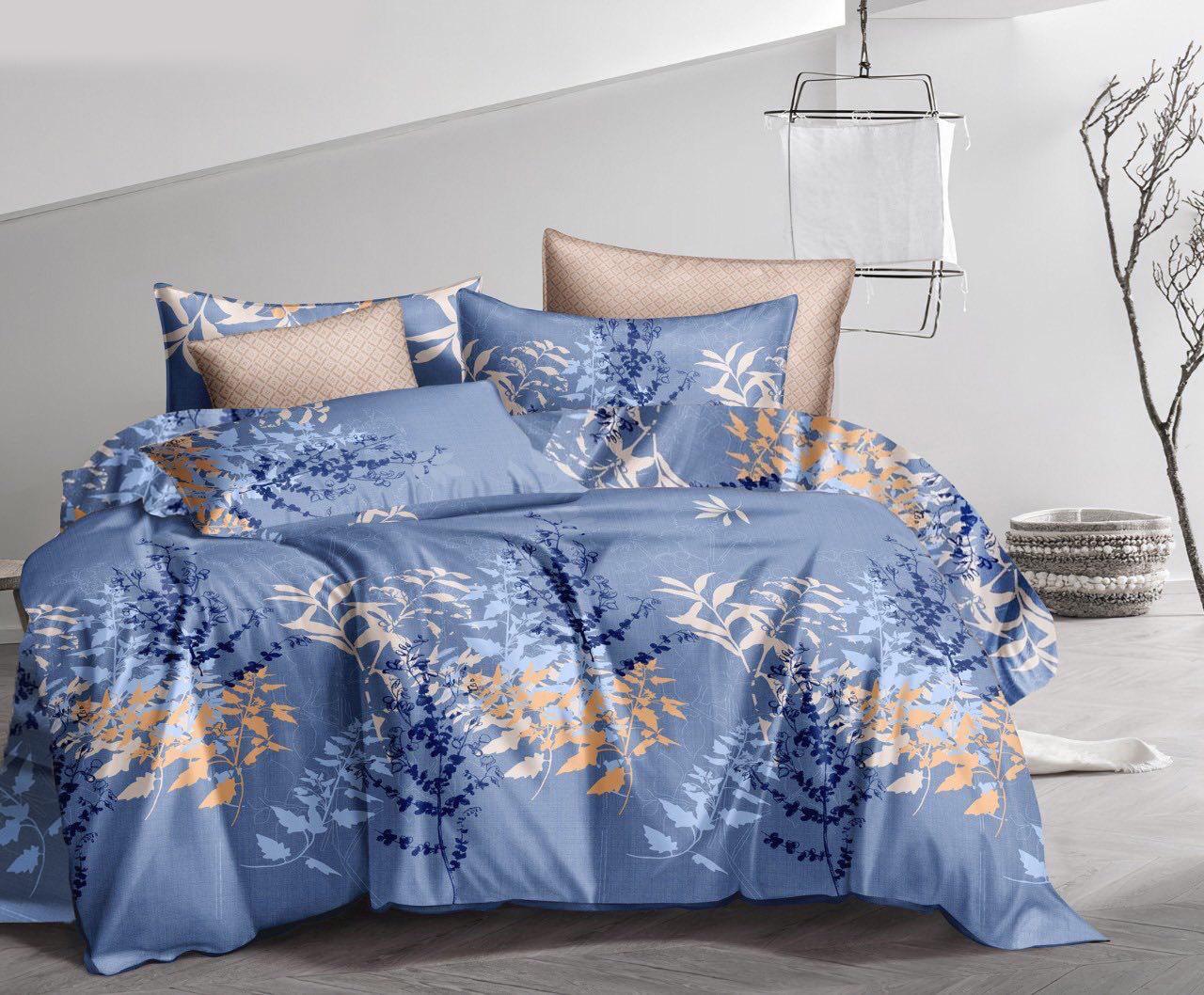 Комплект постельного белья Zastelli 791-792 бязь двуспальное 175х210 Синий