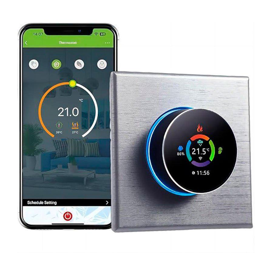 Терморегулятор программированный Heat Plus BHT-6000-S Wi-Fi Серый (7191) - фото 5 Терморегулятор программированный Heat Plus BHT-6000-S Wi-Fi Серый (7191) - фото 5