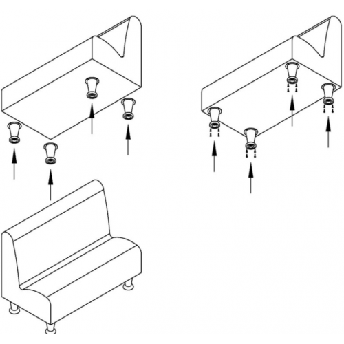 Мебельная ножка Sigma конусная 98 мм x d 57 мм Modern Хром (714620) - фото 2