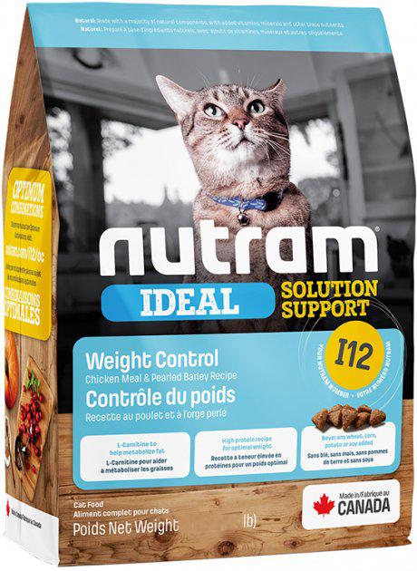 Сухой корм Nutram I12 Ideal Solution Support Weight Control Cat для взрослых котов со вкусом курицы 1,13 кг (1504797866)