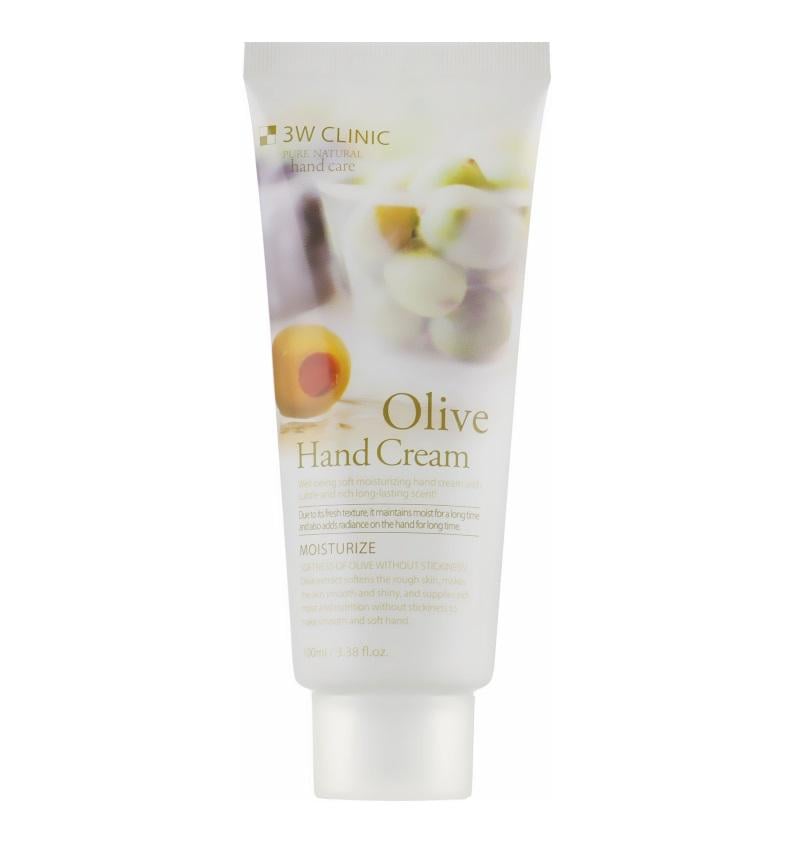 Крем для рук смягчающий с экстрактом оливы Olive Hand Cream 3W Clinic 100 мл (8809317284347)