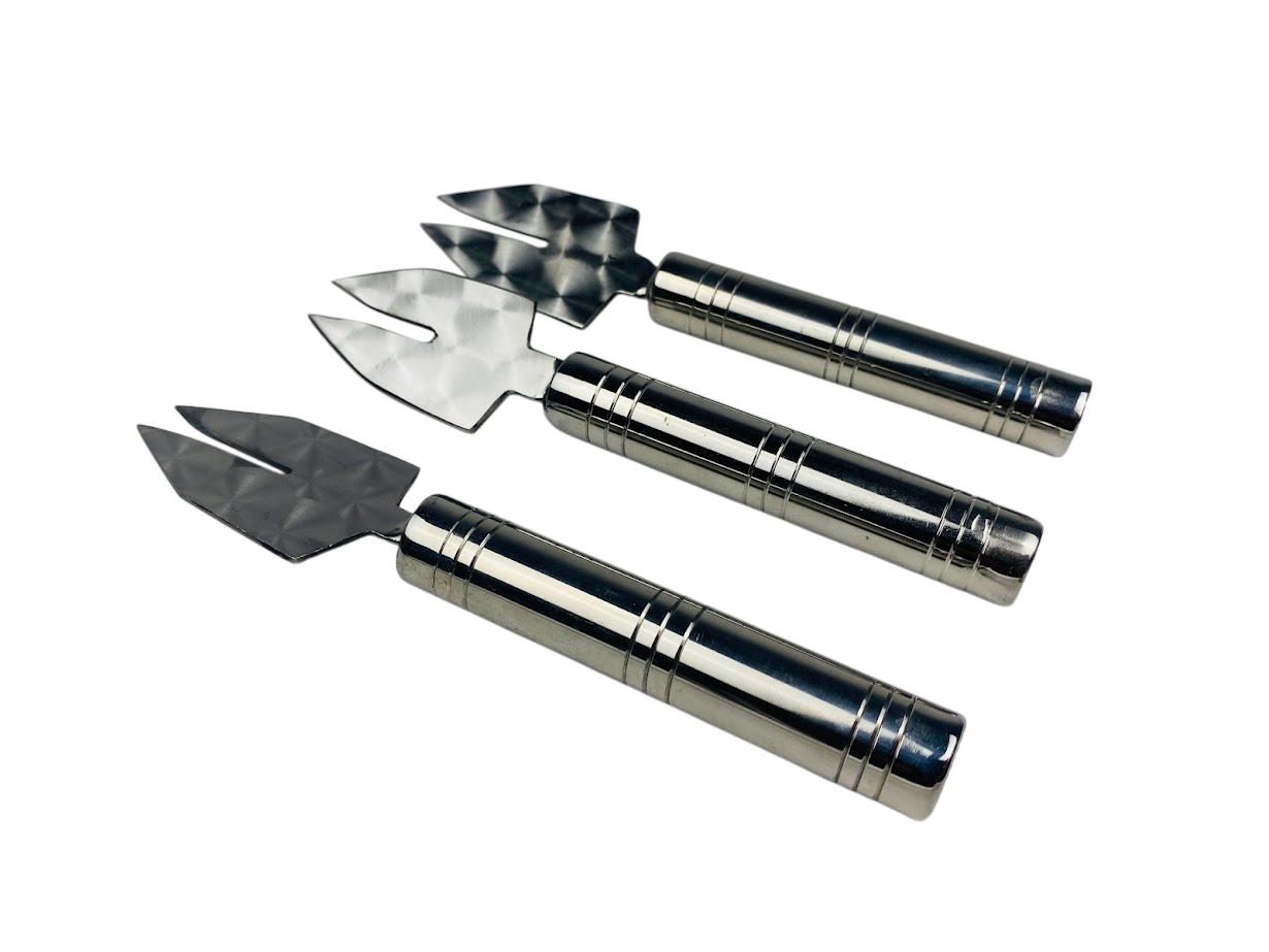 Набор вилок для снятия мяса Серебро из нержавеющей стали 3 мм с трубчатой ручкой 3 шт. Серебряный (124-10-SH-3121)