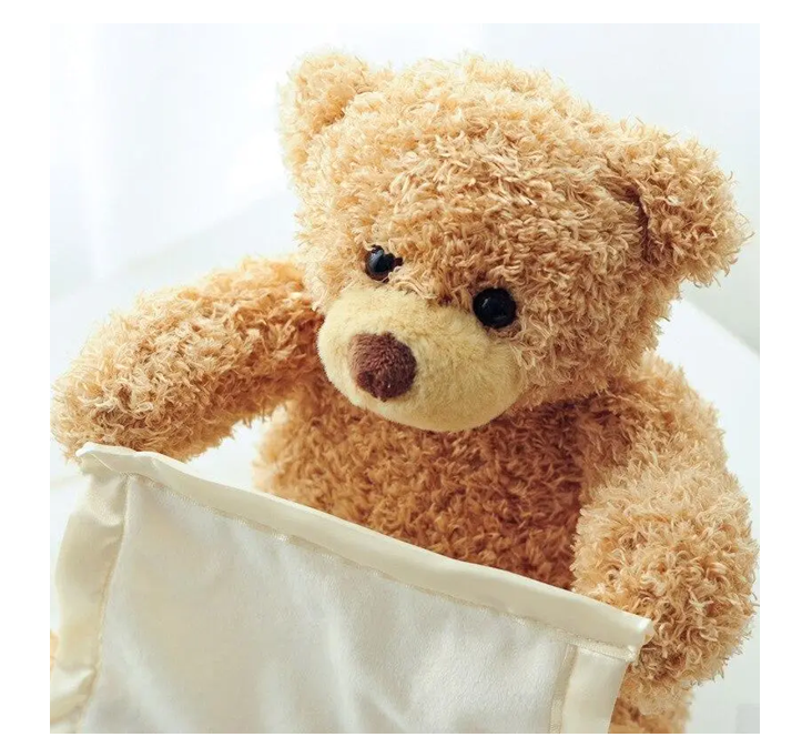 М'яка іграшка плюшевий ведмедик Ку-Ку грає в хованки зі звуком 25 см (M1972R) - фото 2 М'яка іграшка плюшевий ведмедик Ку-Ку грає в хованки зі звуком 25 см (M1972R) - фото 2