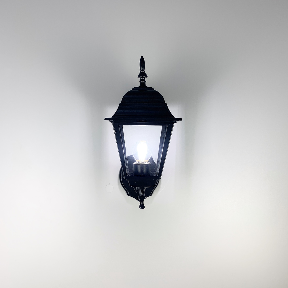 Фонарь настенный уличный корпус вверх Черный (9030 W/S BK up) - фото 3 Фонарь настенный уличный корпус вверх Черный (9030 W/S BK up) - фото 3