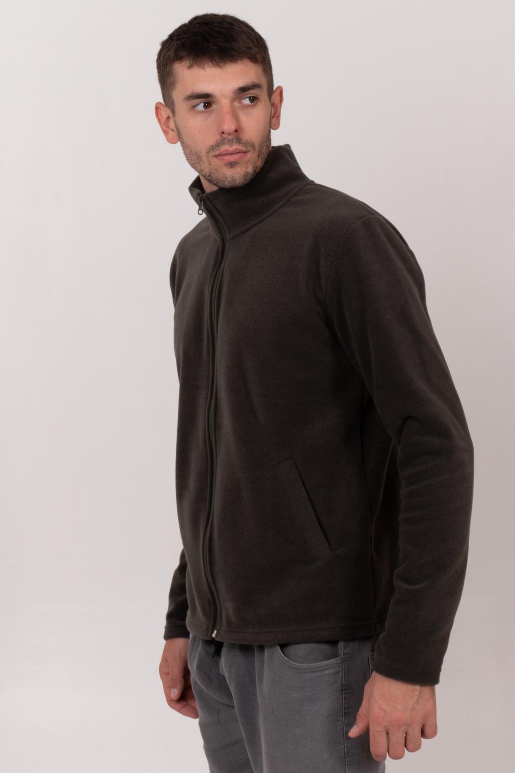 Кофта флисовая на молнии TvoePolo L Хаки (7158-25-L) - фото 3 Кофта флисовая на молнии TvoePolo L Хаки (7158-25-L) - фото 3