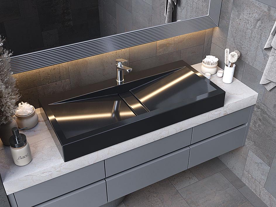 Умивальник накладний Status Mirage 100 Black (684) - фото 2