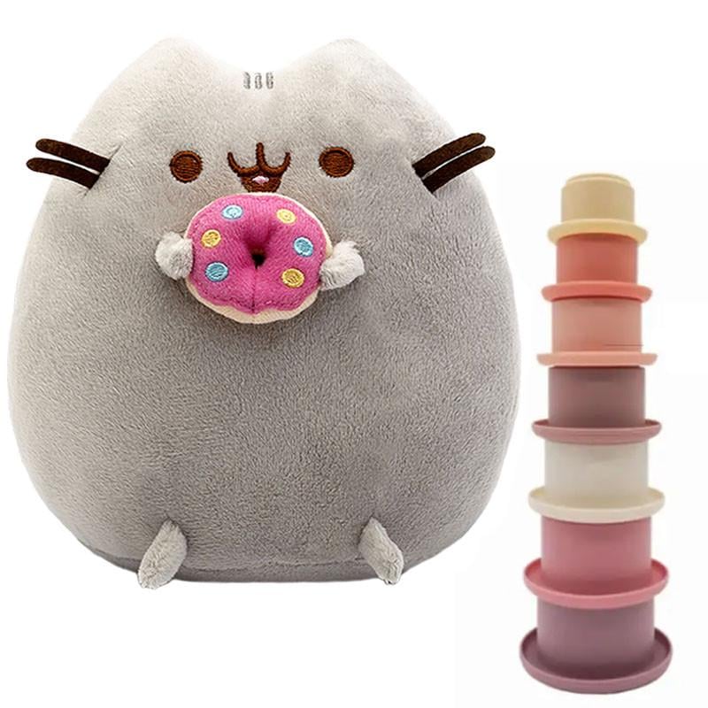 Игрушка мягкая Pusheen cat с пирамидкой тактильной Y11 Башня 23х25 см (n-11537)