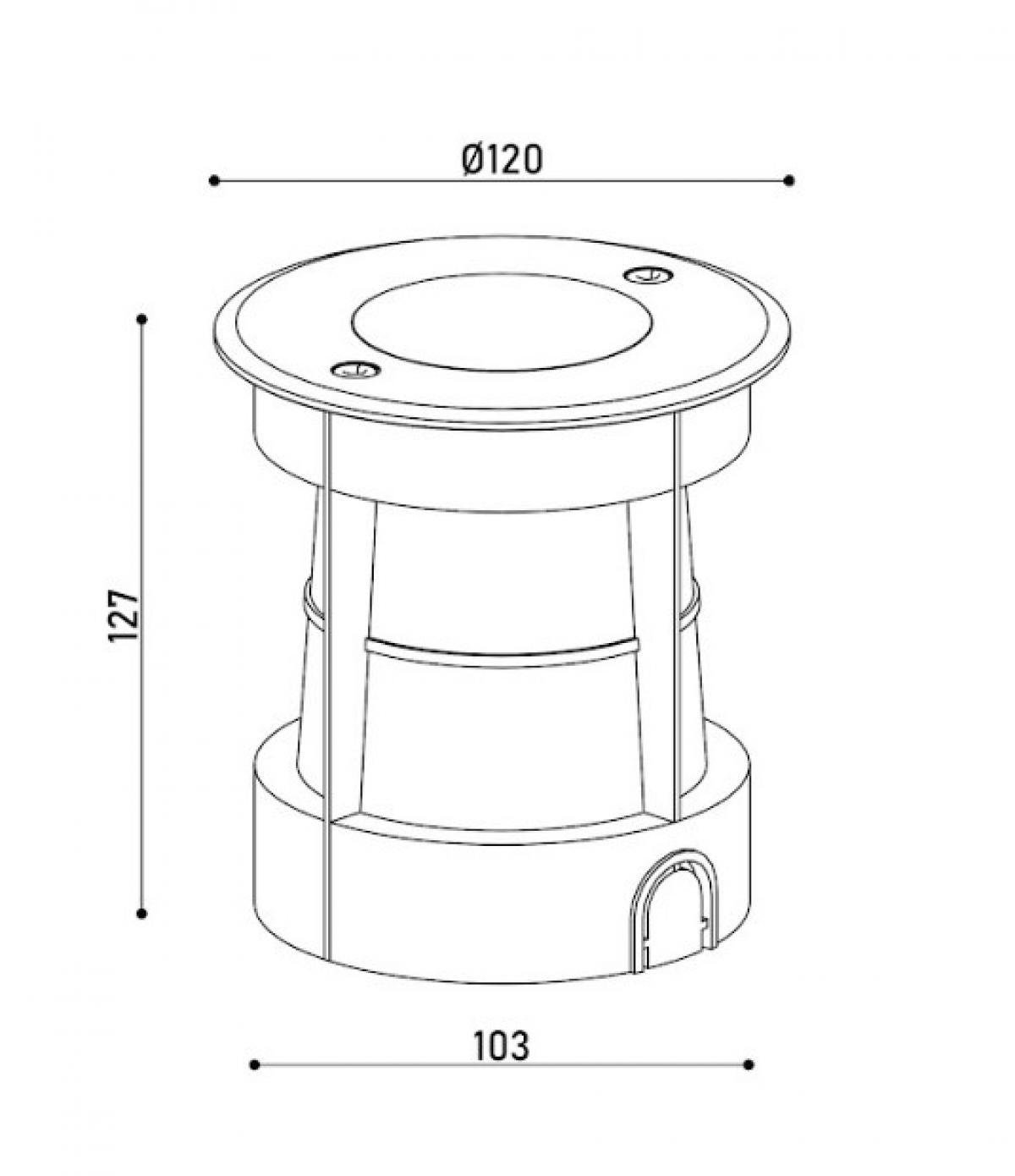 Світильник ґрунтовий Kloodi KDGL-SC120 GU10 ADJ HC (10261279) - фото 4