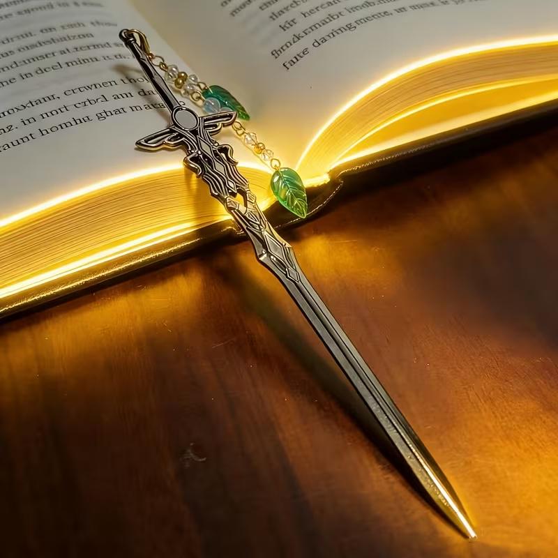 Закладка-меч для книг металева з кришталевою підвіскою 20 см (37243058)