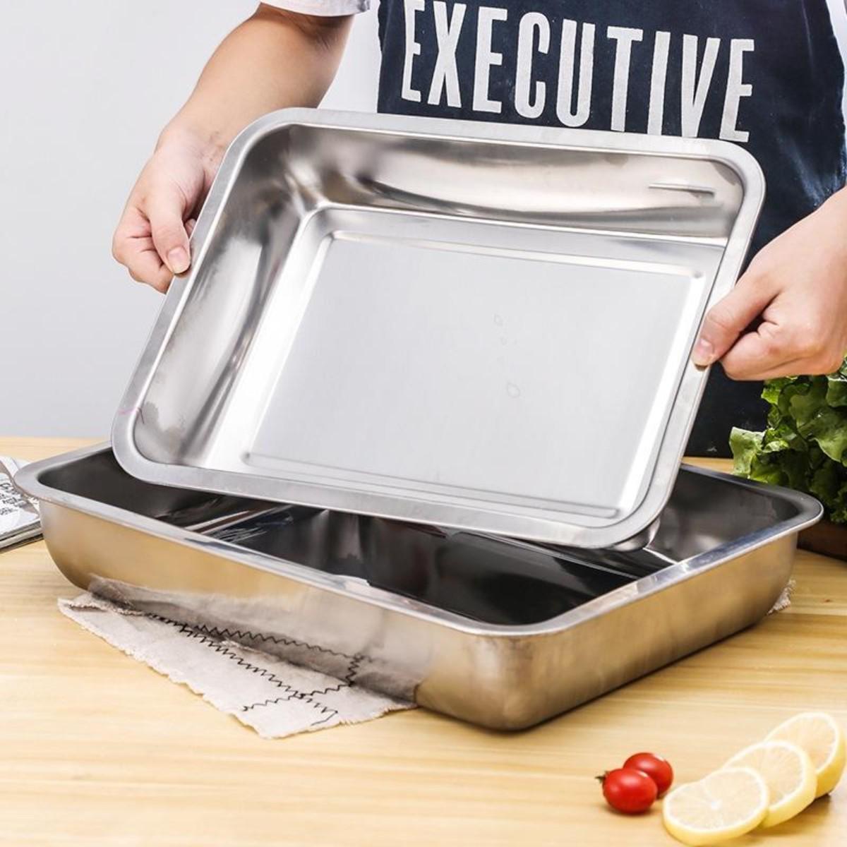 Набор противней из нержавеющей стали A-PLUS 3 шт. - фото 8