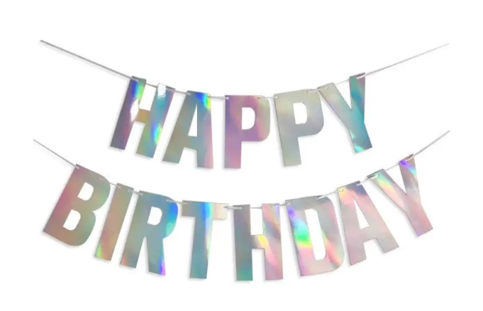 Гирлянда Happy Birthday растяжка One size Перламутровый (1589/1)
