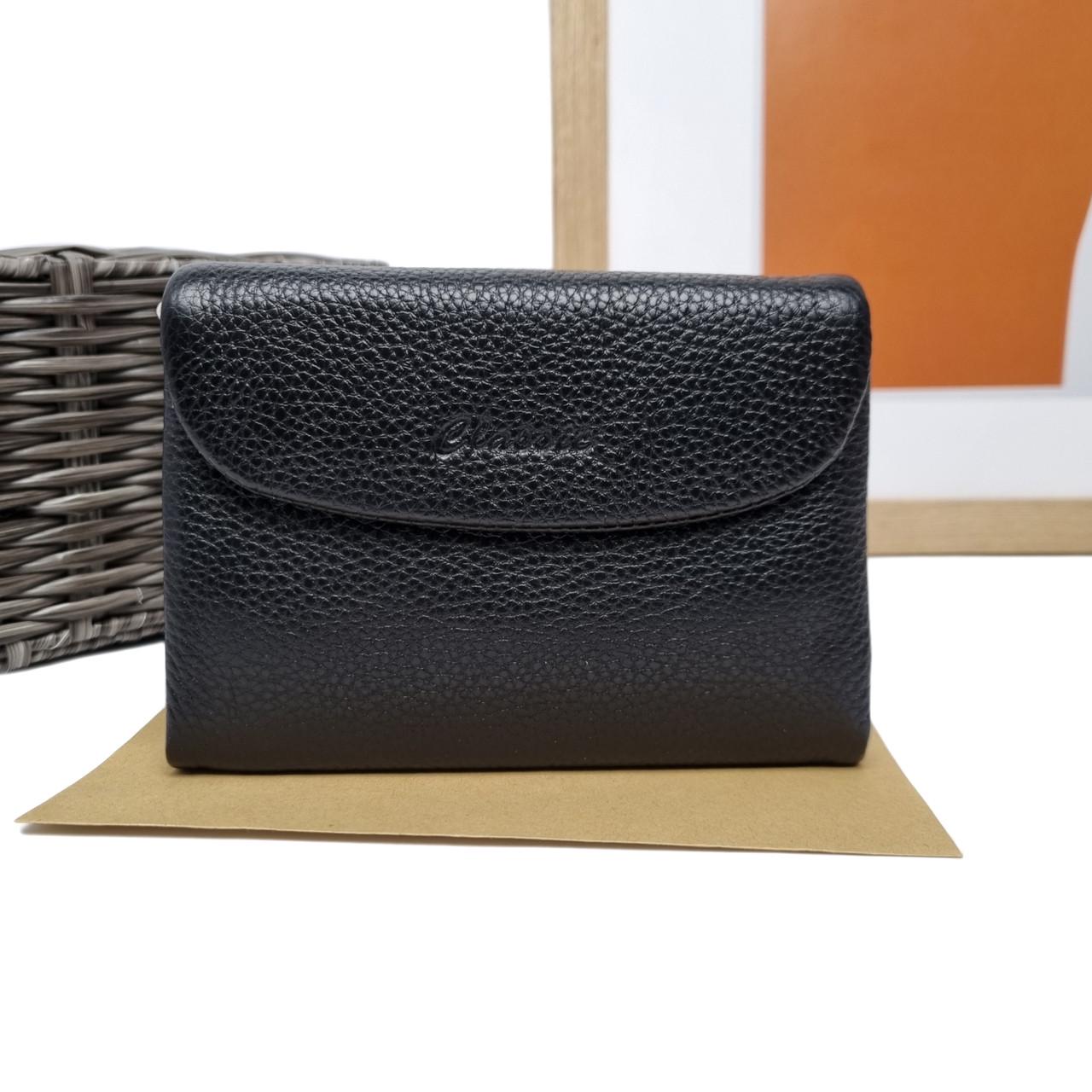 Гаманець жіночий GENUINE LEATHER натуральна шкіра Чорний (2201-9929M-2 black)