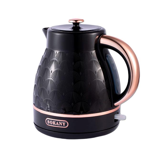 Электрочайник бесшумный Sokany SK-1030 дисковый 1,7 л Черный (chnk) - фото 2 Электрочайник бесшумный Sokany SK-1030 дисковый 1,7 л Черный (chnk) - фото 2