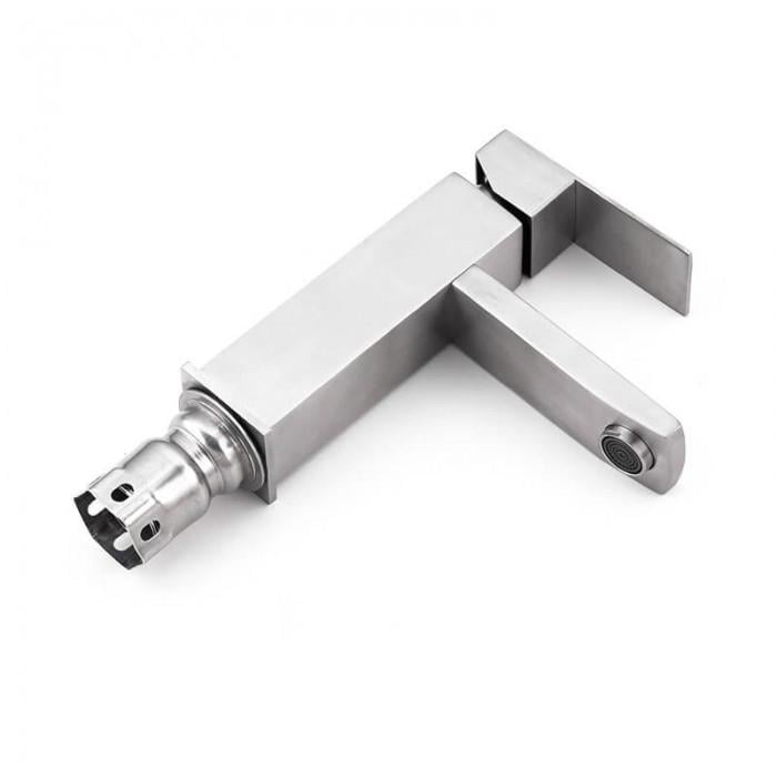 Змішувач для умивальника Frap F10802 Нержавіюча сталь - фото 3 Змішувач для умивальника Frap F10802 Нержавіюча сталь - фото 3