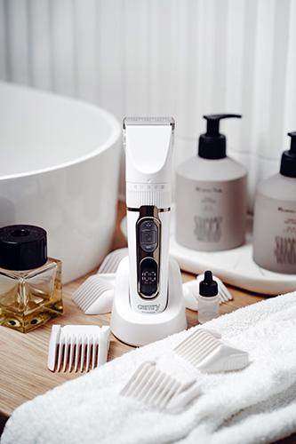 Машинка для стрижки Camry CR 2841 IPX6 LCD-дисплей з керамічно-титановим лезом Білий (28810164) - фото 13 Машинка для стрижки Camry CR 2841 IPX6 LCD-дисплей з керамічно-титановим лезом Білий (28810164) - фото 13