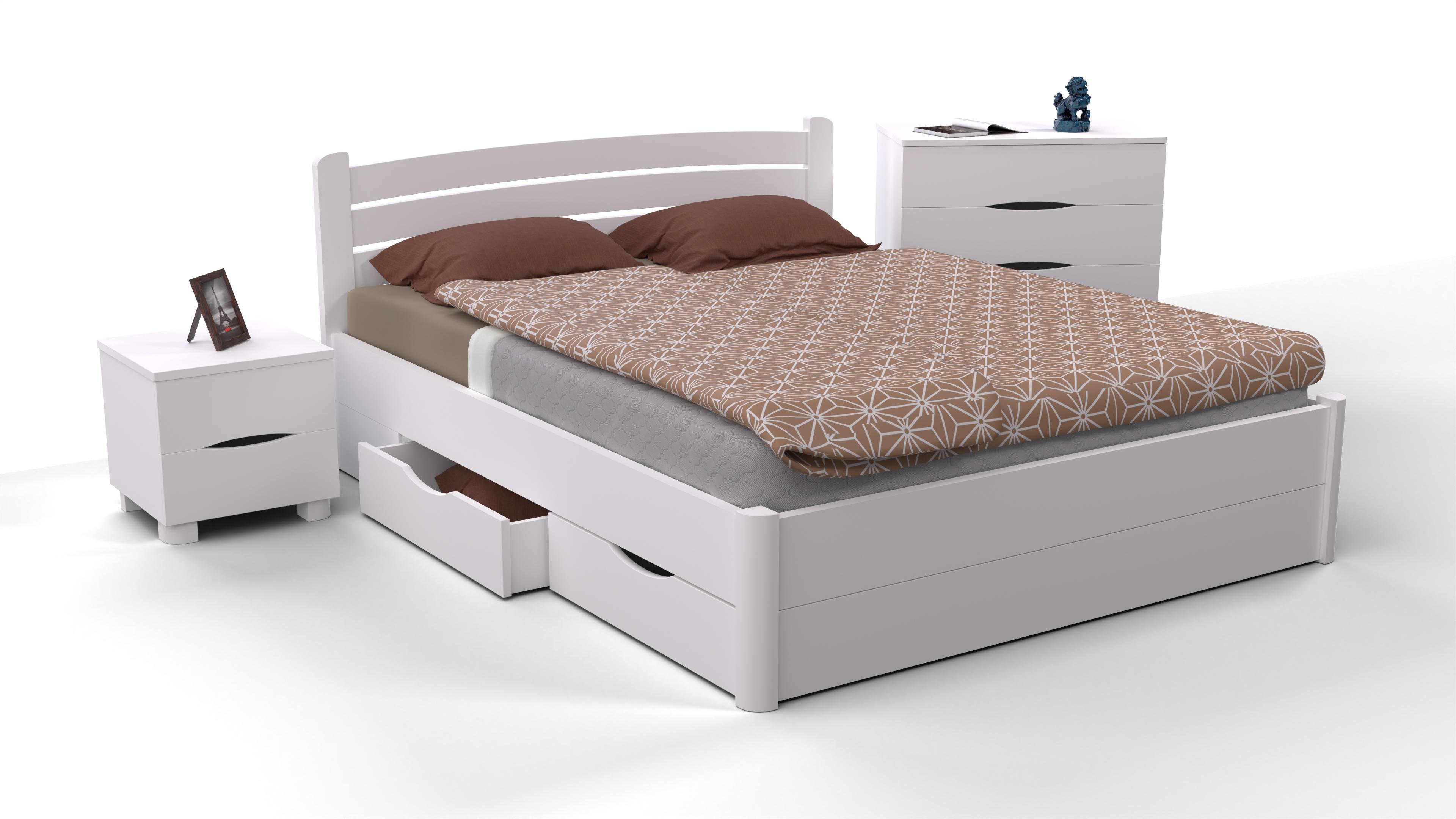 Кровати с ящиками для белья из массива дерева | Купить в интернет магазине 