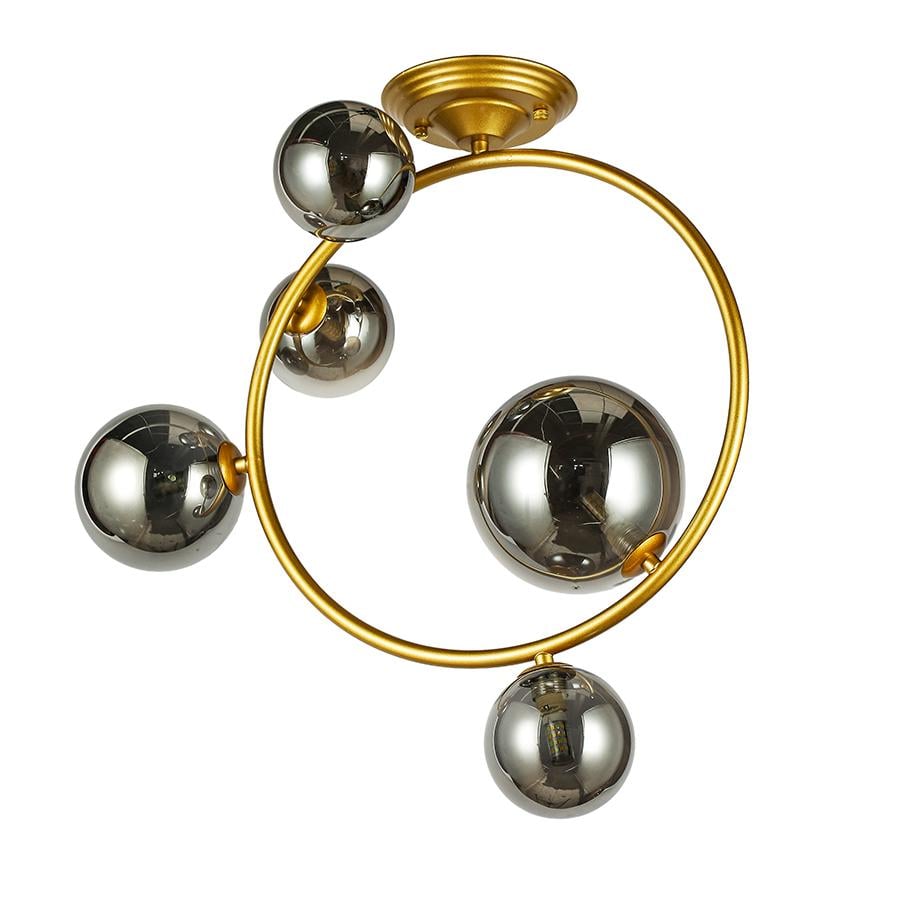 Люстра потолочная Levistella 918LP267-5 SGGD/BK плафоны черные Золотой