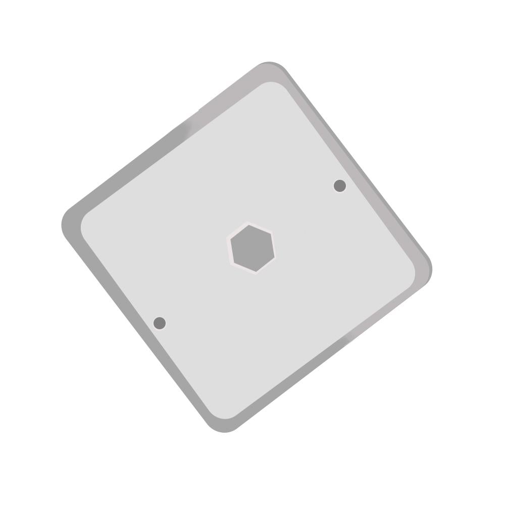 Розетка настенная с пробивкой под 1 разъем типа RCA/BANANA WP1 CommCord Белый (WP1)