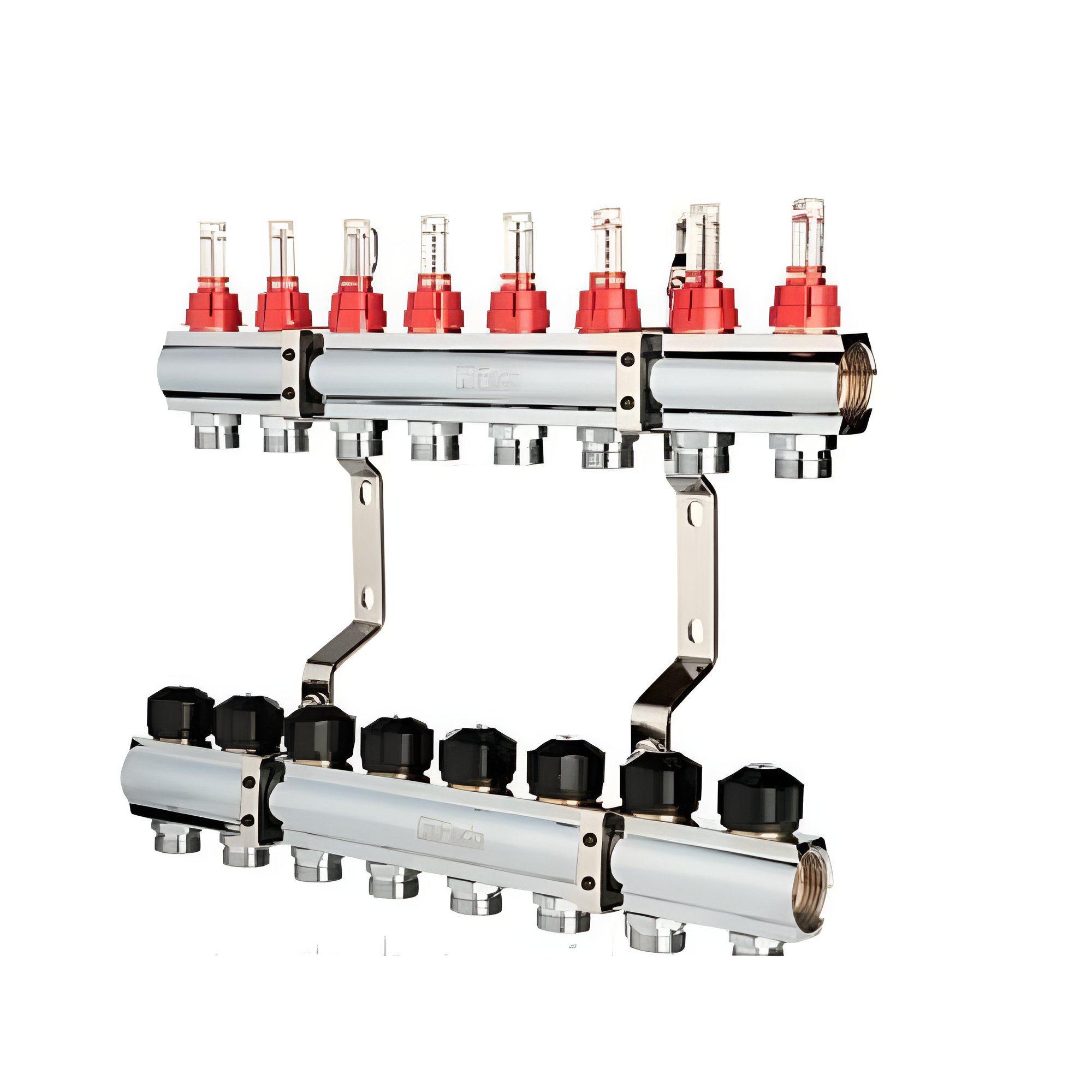 Коллектор FADO S.r.l из нержавеющей стали с расходомерами 8 выходов 1х3/4" (KRVS08) Коллектор FADO S.r.l из нержавеющей стали с расходомерами 8 выходов 1х3/4" (KRVS08)