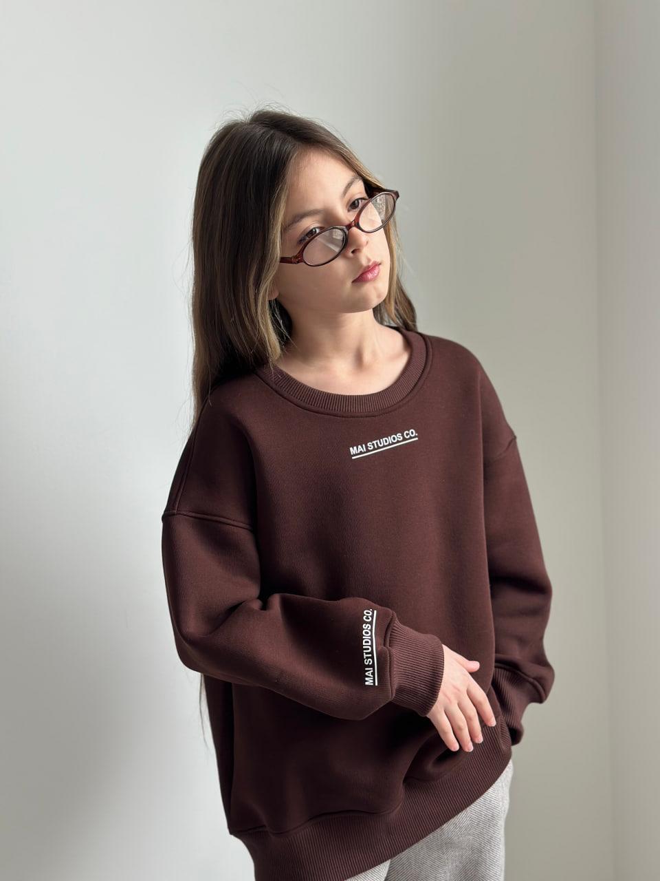 Свитшот на флисе подростковый IRmAS 1319 152 см Шоколадный