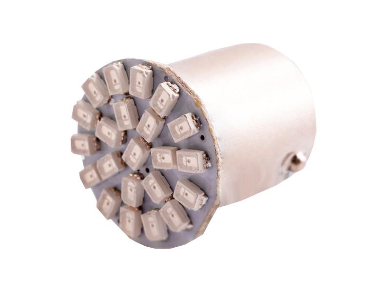 Автолампа светодиодная T25 P21W 1156 12 В SMD1206-22led Красный (181)