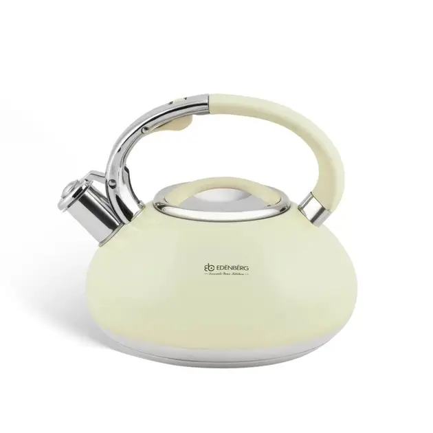 Чайник со свистком Edenberg EB-2452-Cream 3 л Кремовый (8-6-4788812)