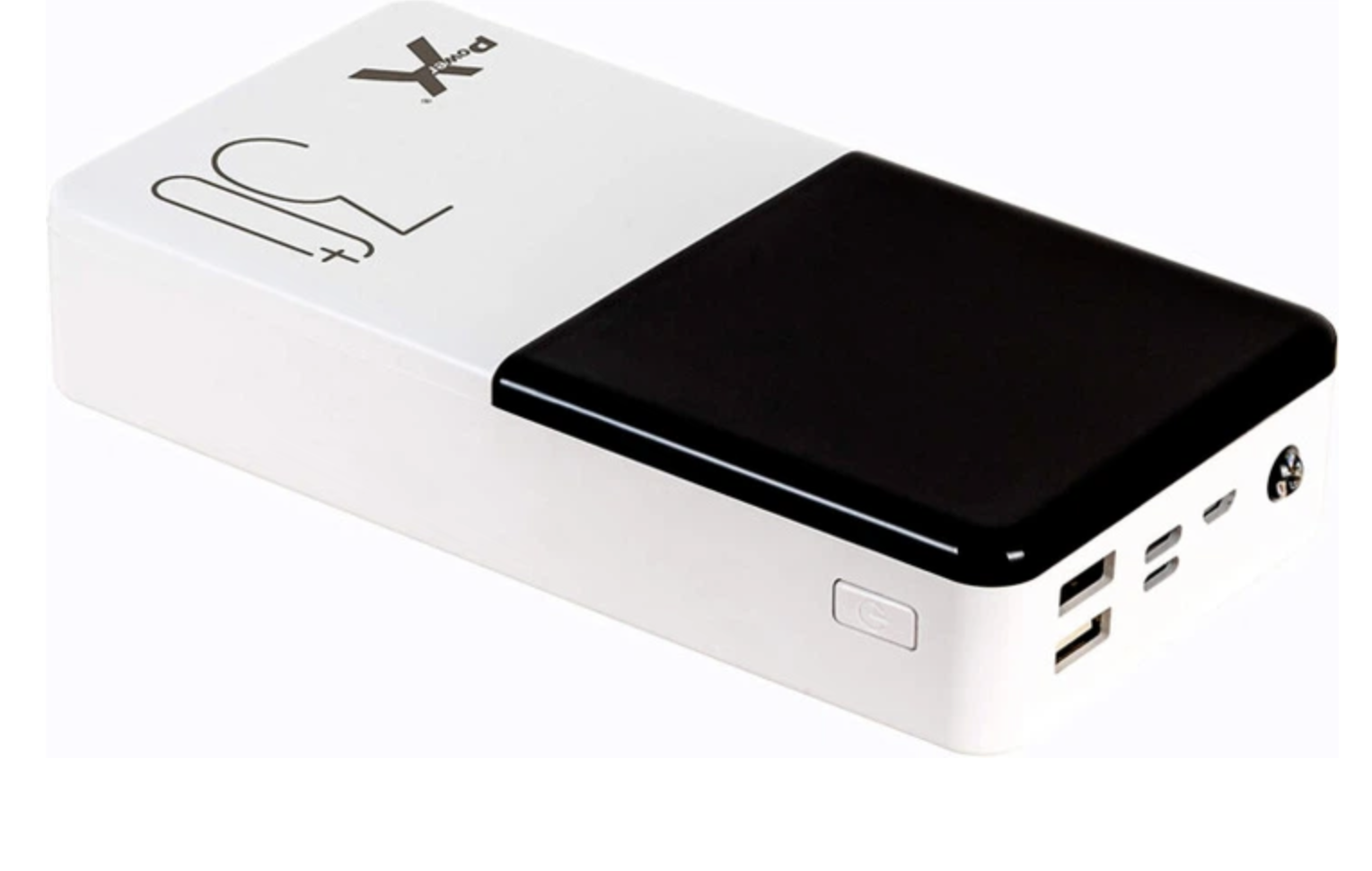 Повербанк PowerX Q500 30000 mAh з LCD-дисплеєм 2хUSB Білий Повербанк PowerX Q500 30000 mAh з LCD-дисплеєм 2хUSB Білий