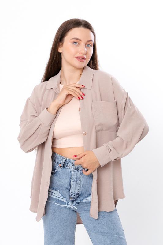 Сорочка жіноча Носи Своє р. 48 Бежевий (10236-v2)