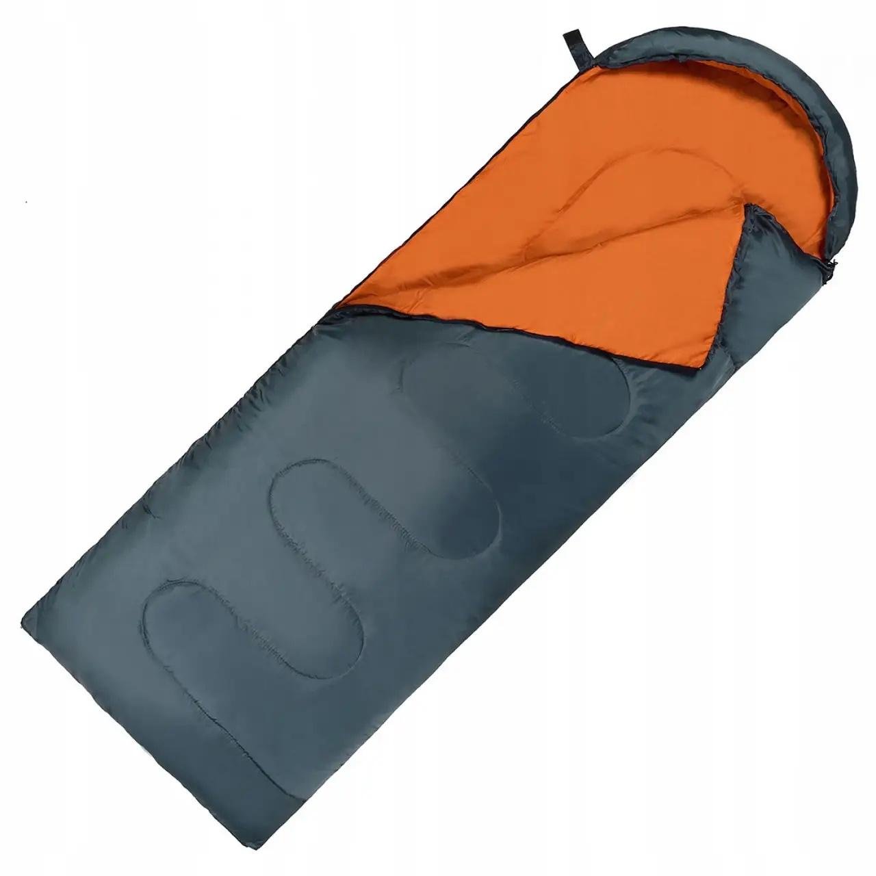 Спальный мешок спальник одеяло SportVida SV-CC0065 +2-+ 21°C R Navy Green/Orange Original