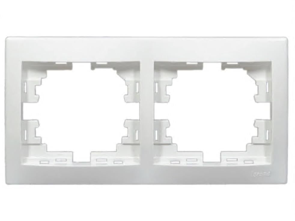 Рамка двомісна горизонтальна Lezard Mira Білий (00000000565)