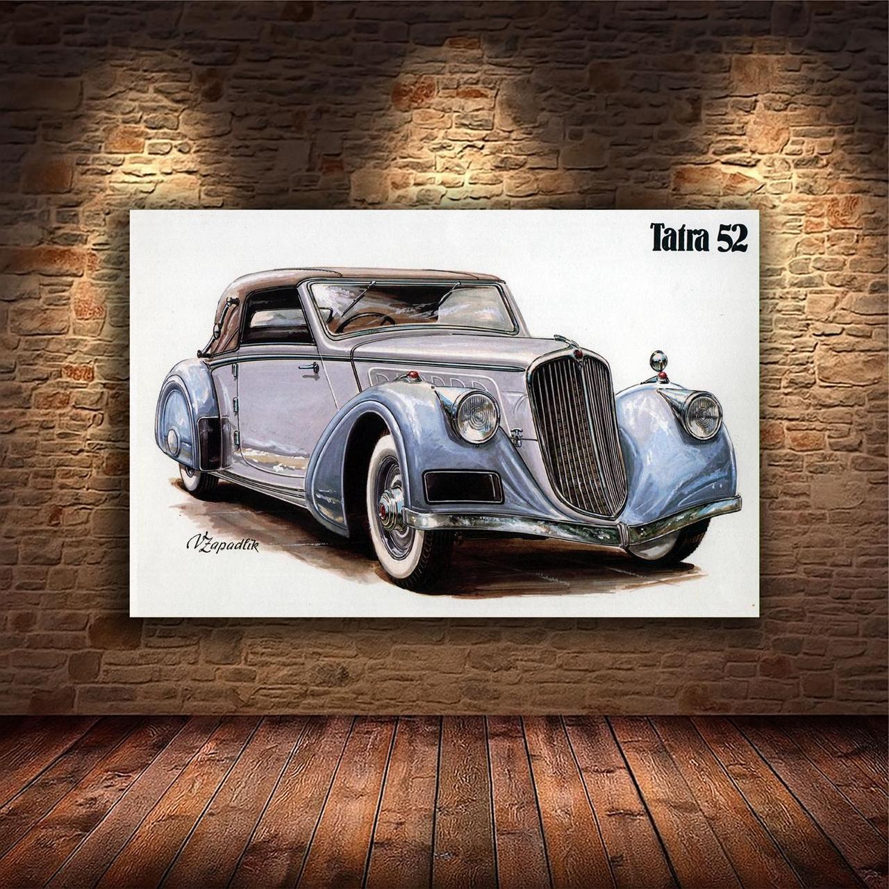 Картина на холсте Ретро автомобиль 55х85 см (M124)