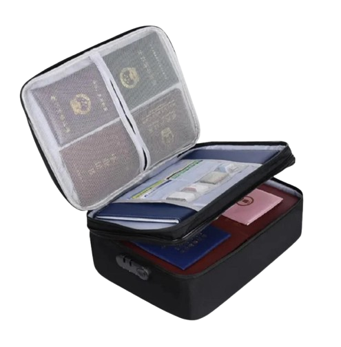 Органайзер для документов с кодовым замком на 2 отделения Черный (NN38919)