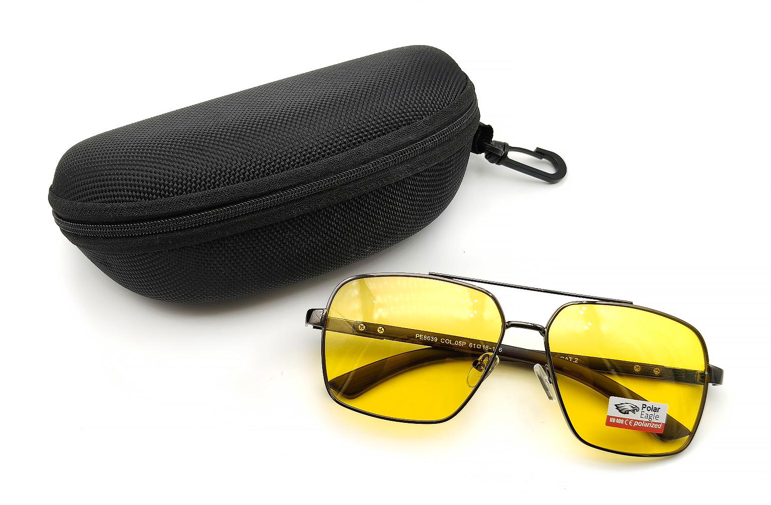 Очки водителя мужские Polar Eagle 8639 с поляризацией Желтый (28673620) - фото 5