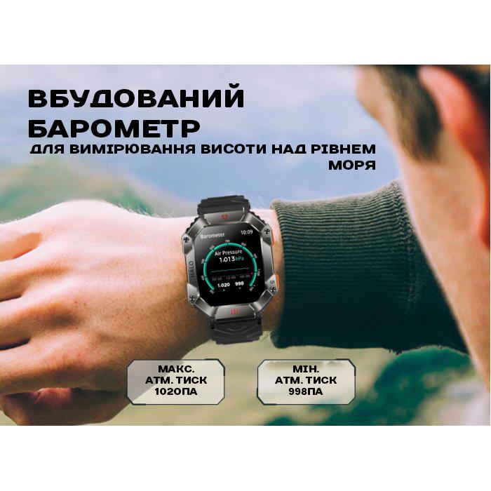 Смарт-часы UWatch Racer K+ Steel Black (1714) - фото 16