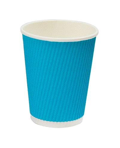 Стакан гофрований Ripple 250 мл 30 шт. Блакитно-бірюзовий (31258)