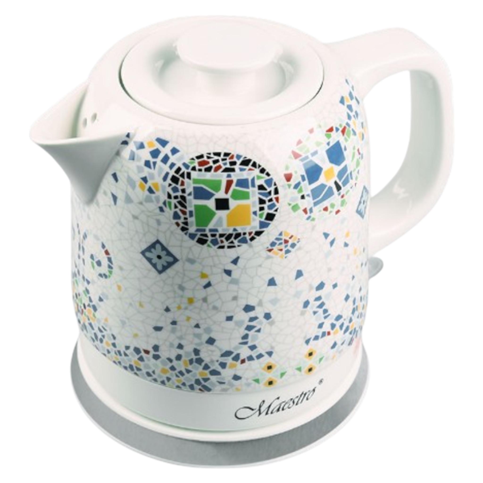 Электрочайник керамический Maestro MR-068 Mosaic 1200 Вт 1,5 л (EK_ MR068White)