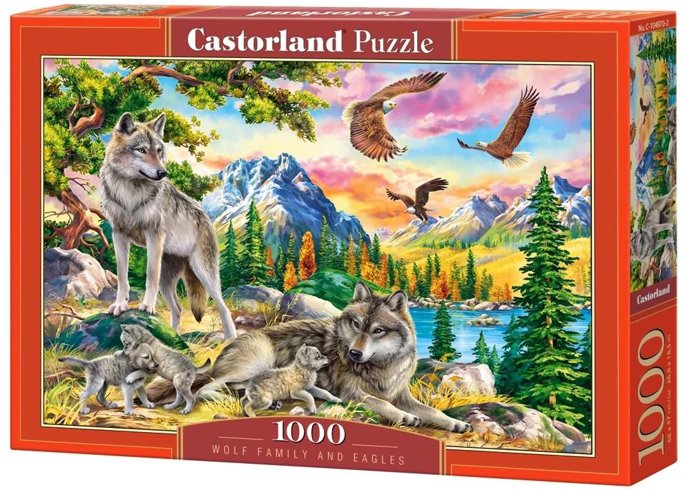 Пазл Castorland Семья волков и орлы 1000 дет.