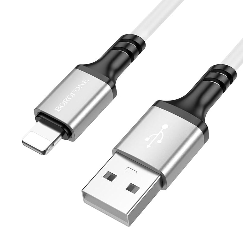 Кабель USB Borofone BX83 Silicone Lightning 1 м Белый (23884554)