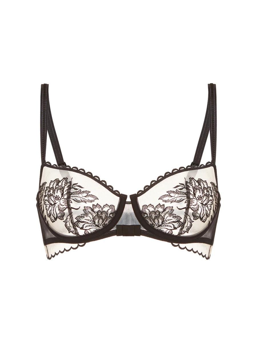 Бюстгальтер балконет Simone Perele 75C Черный/Бежевый (1G2330-tatoo)