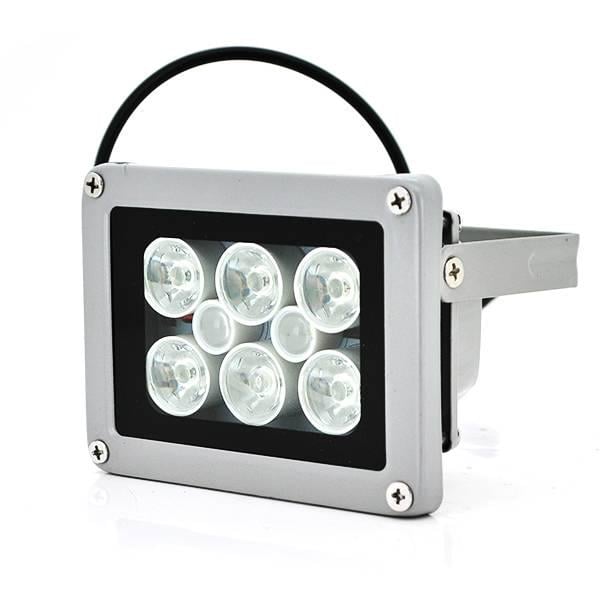 Прожектор спрямований з сутінковим датчиком Yoso 12V 1,2W 6+2LED IP66 кут огляду 60° дальність до 30 м 113х86х63 мм (38126)