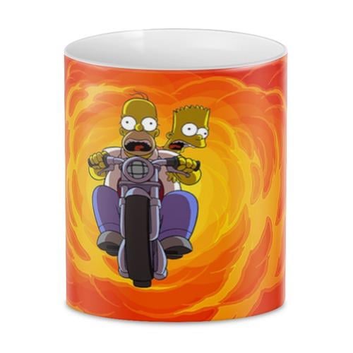 Чашка Гомер Симпсон на мотоцикле 330 мл (CP 03.256)