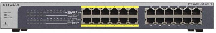 Коммутатор Netgear з РоЕ 100 Вт (JGS524PE-100EUS) - фото 2 Коммутатор Netgear з РоЕ 100 Вт (JGS524PE-100EUS) - фото 2