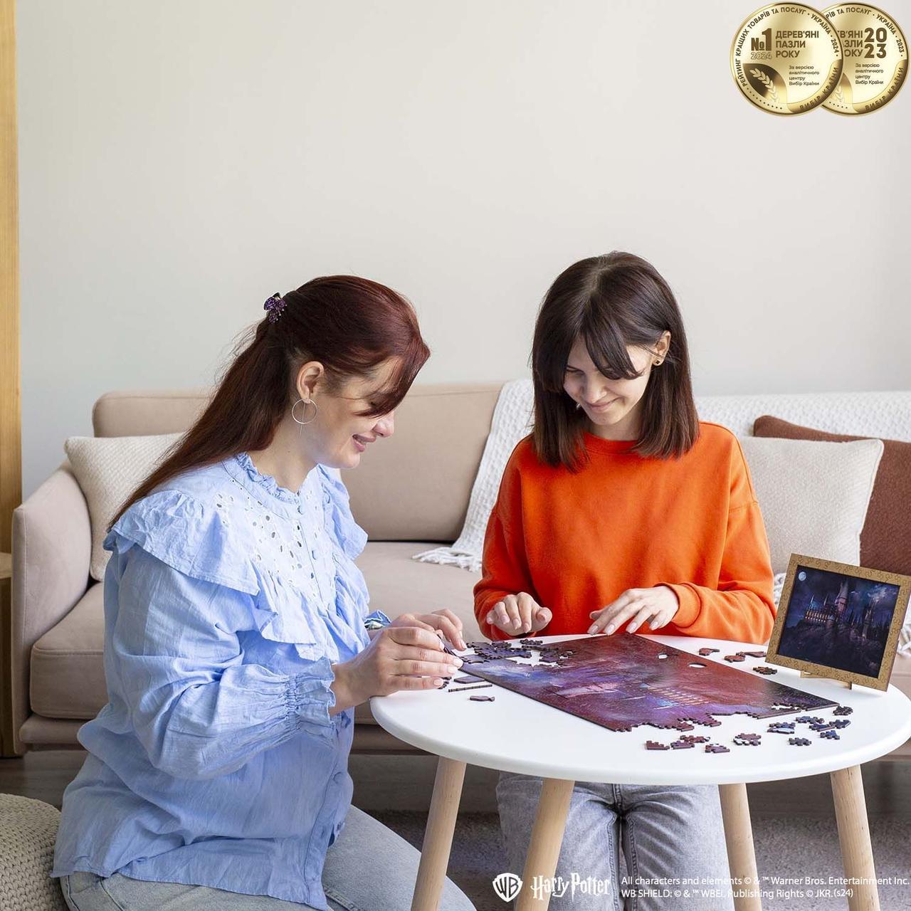 Пазл дерев'яний фігурний Woods Story Гаррі Поттер Серія Замок Хогвартс Ніч - фото 4 Пазл дерев'яний фігурний Woods Story Гаррі Поттер Серія Замок Хогвартс Ніч - фото 4