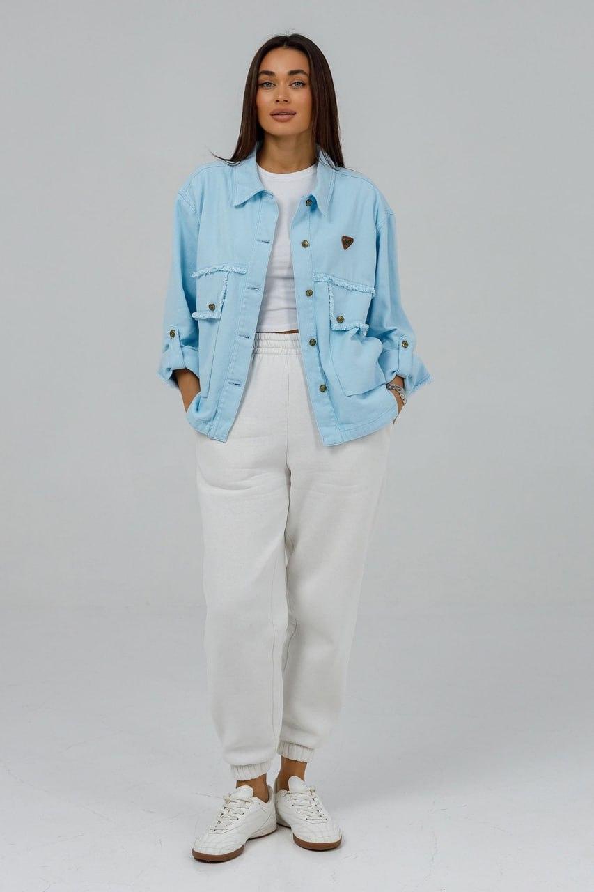 Куртка жіноча котонова 2XL Блакитний (689b/2XL) Куртка жіноча котонова 2XL Блакитний (689b/2XL)