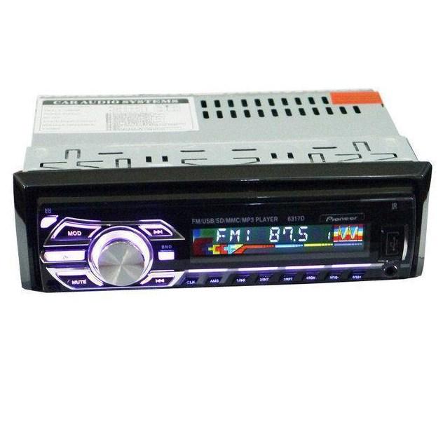 Автомагнітола знімна 1DIN MP3-6317D RGBф RGB (3-5-12553)