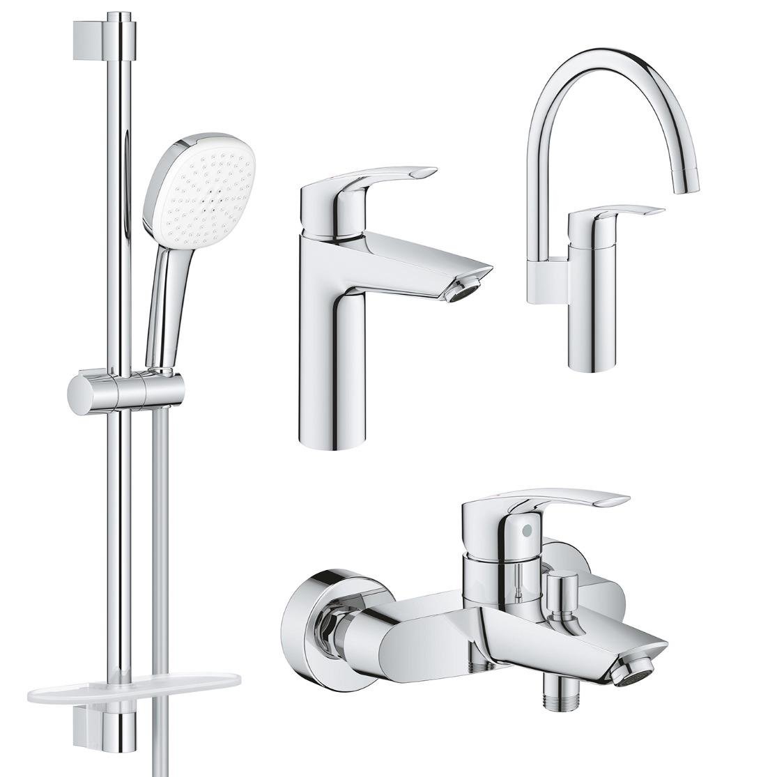 Набор смесителей для ванны Grohe Eurosmart UA123248M3 Хром (230034)