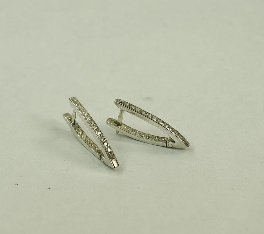 Серьги с фианитами Maxi Silver 4086 Прищепки (84086)