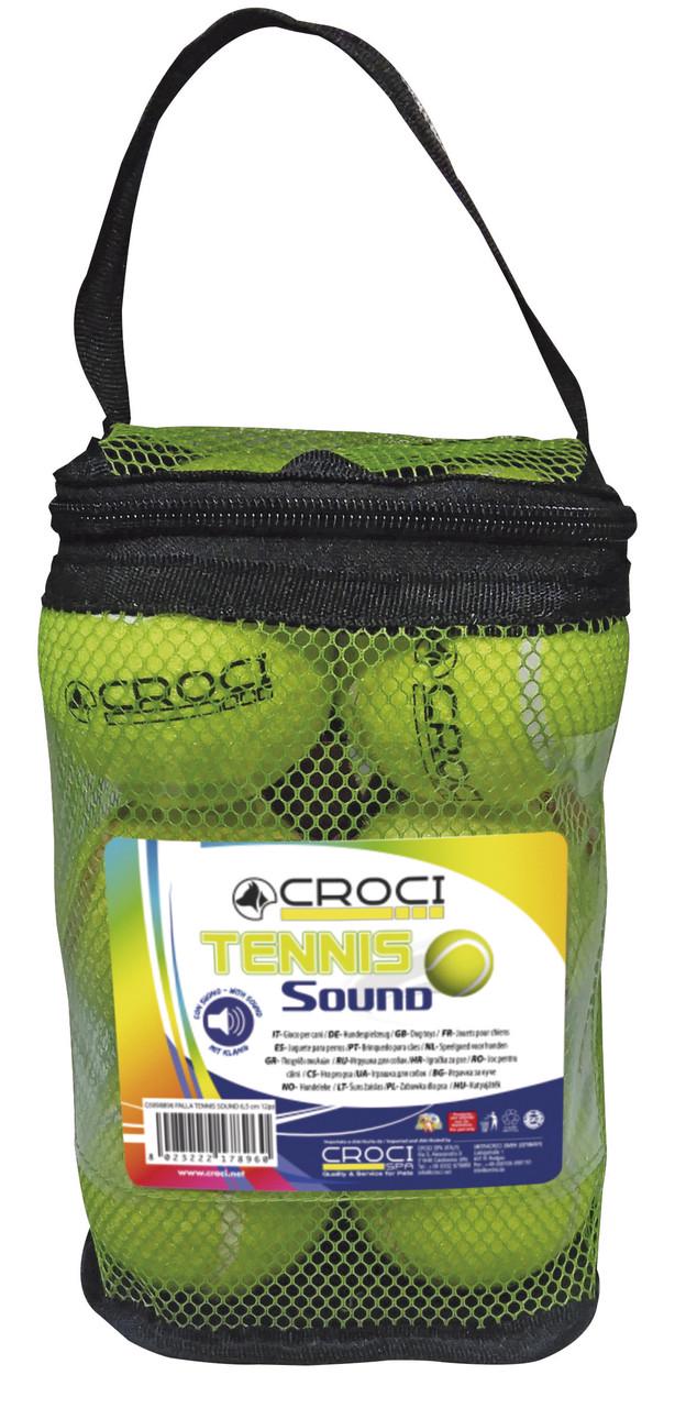 Игрушка для собак Croci Мяч теннисный с пищалкой 6,5 см 12 шт. (1199892472)